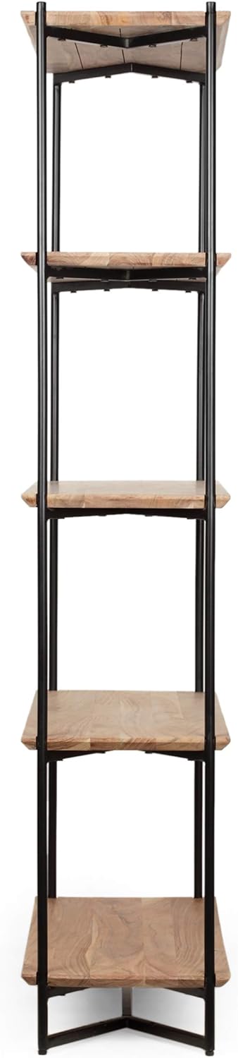 5 Shelf Acacia Wood Etagere Bookcase T3151