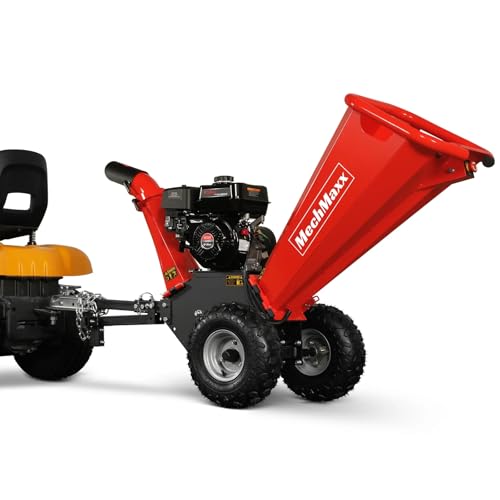212CC 7HP Gas Powered Wood Chipper Leaf Branch Shredder Mulcher with Towbar S862222