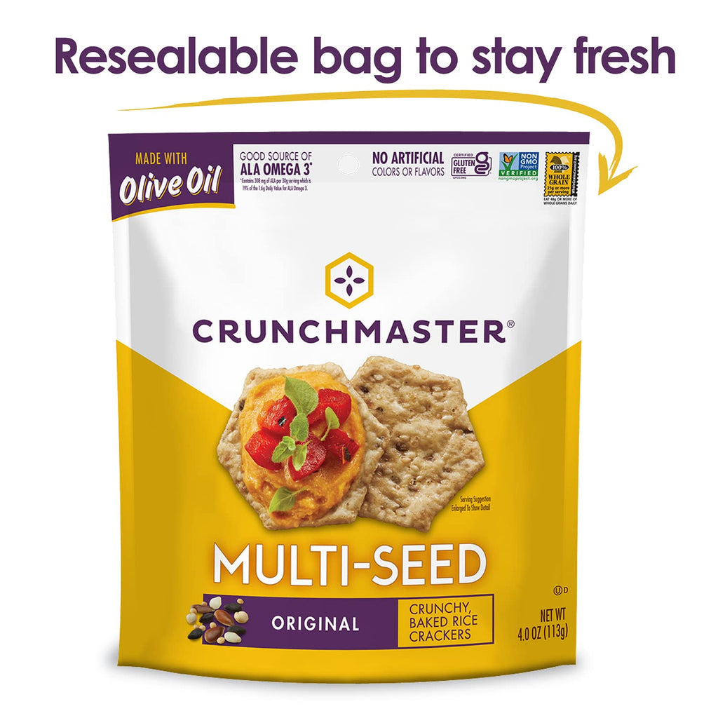 Multi-Seed Gluten-Free Original Crackers, 4 Ounce (Pack of 12) N76593
