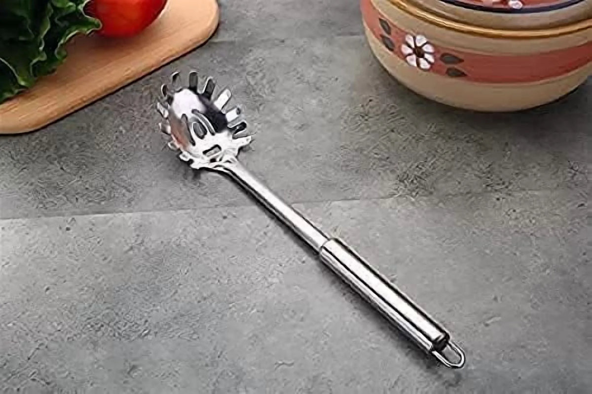 2-Piece Stainless Steel Spaghetti Set with Tongs, 12 Inch B408022