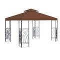 10 x 10 ft. Brown Double Tier Canopy Cover I625