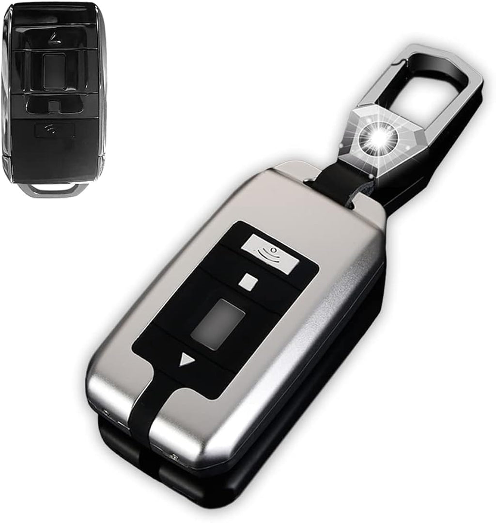Aluminum Alloy Car Key Fob Case Cover Shell 3 Buttons with Keychain L703