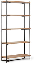 5 Shelf Acacia Wood Etagere Bookcase T3151