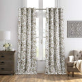 Blackout Linen Blend Window Curtain, 52 in x 84 in, Grey A984