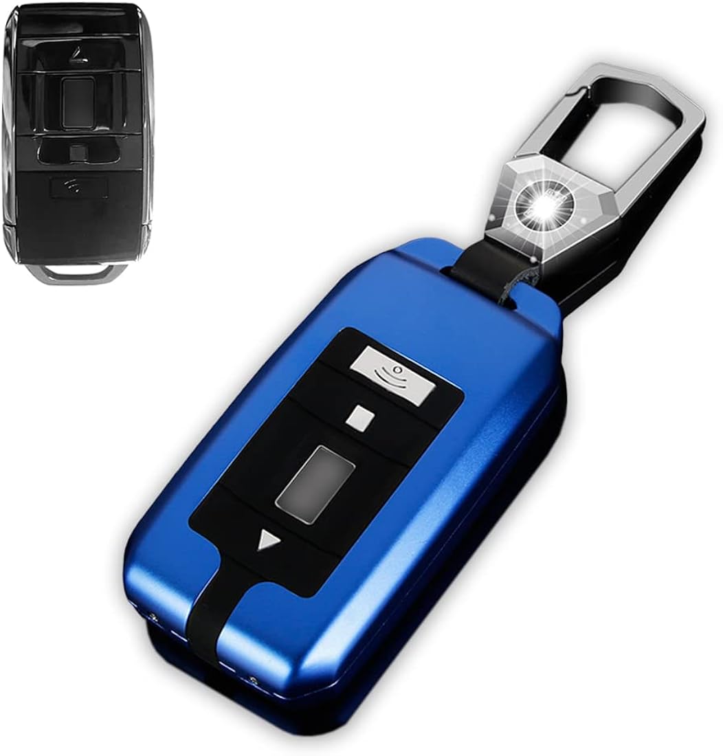 Aluminum Alloy Car Key Fob Case Cover Shell 3 Buttons with Keychain L703