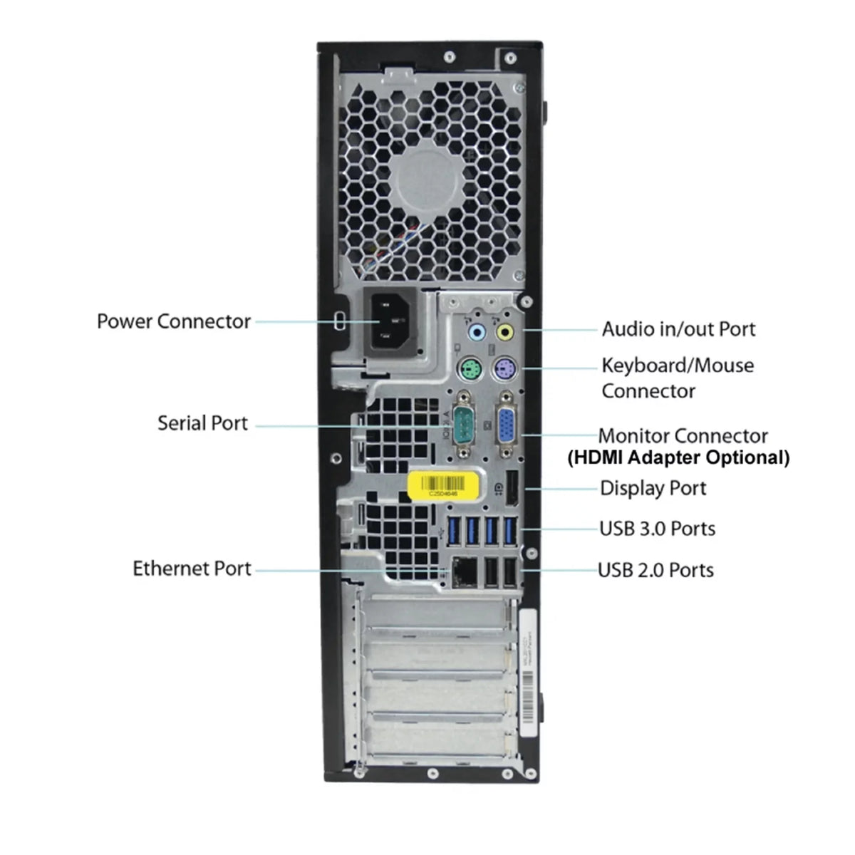 Pre-Owned Desktop Computer Tower PC Intel QuadCore i3 3.2GHz Processor 4GB RAM 2TB Hard Drive Windows 10 Pro With Keyboard And Mouse J2037