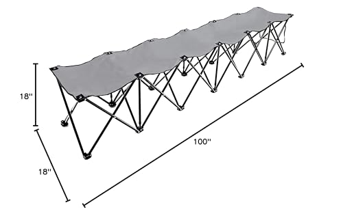 Portable 6-Seater Folding Sideline Bench B497751