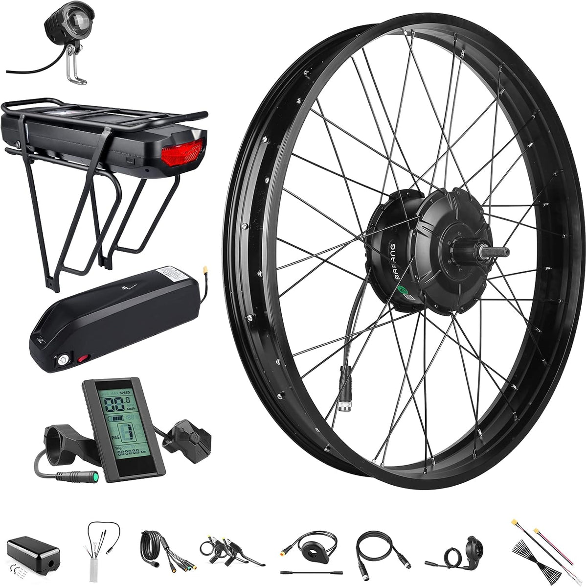48V 1000W Rear Hub Motor Ebike Conversion Kit for 26 Fat Tire Bikes E598890