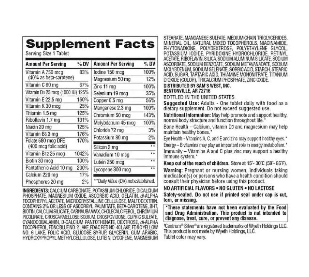 Adults 50+ Multivitamin (400 ct.) A821