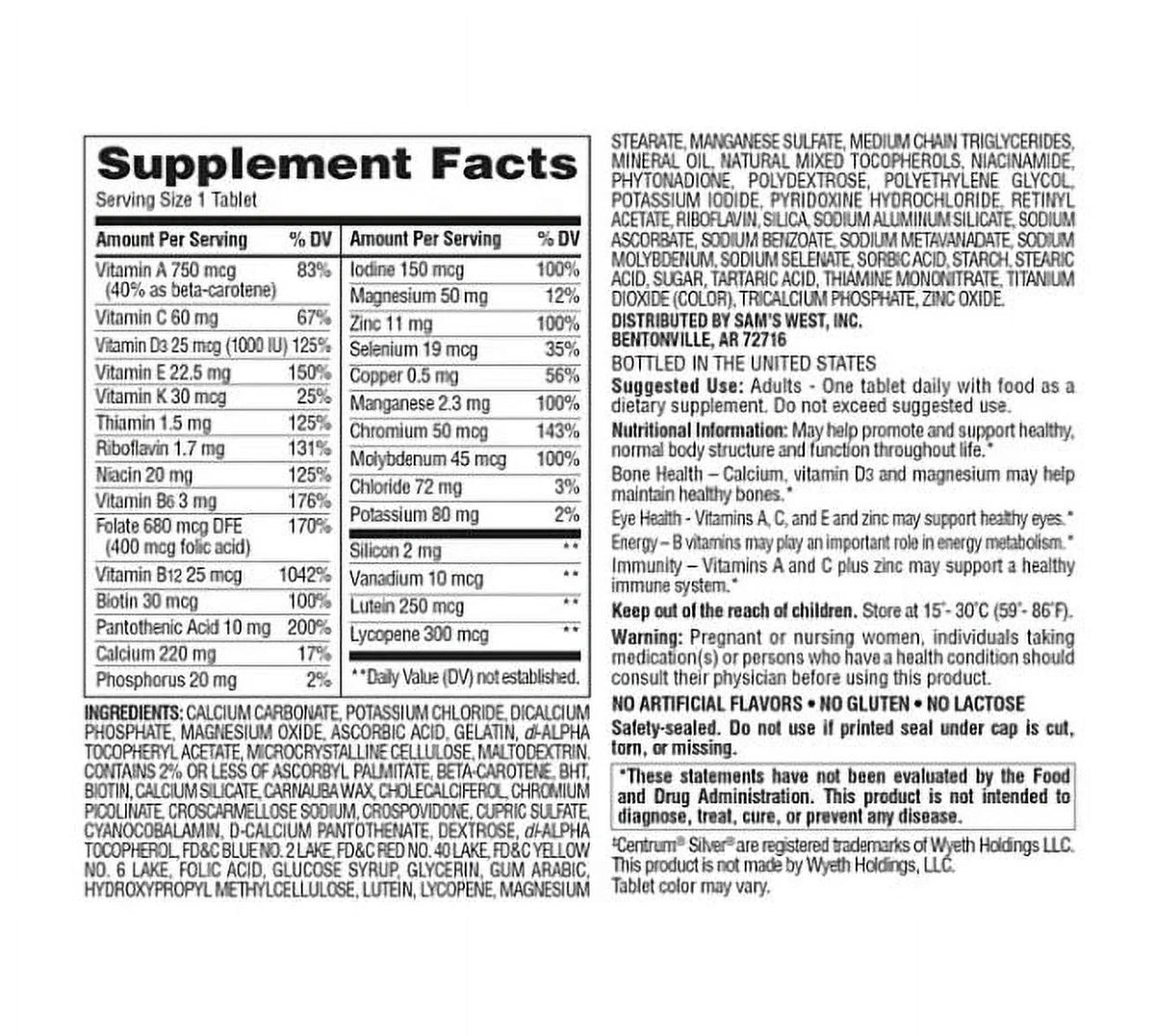 Adults 50+ Multivitamin (400 ct.) A821