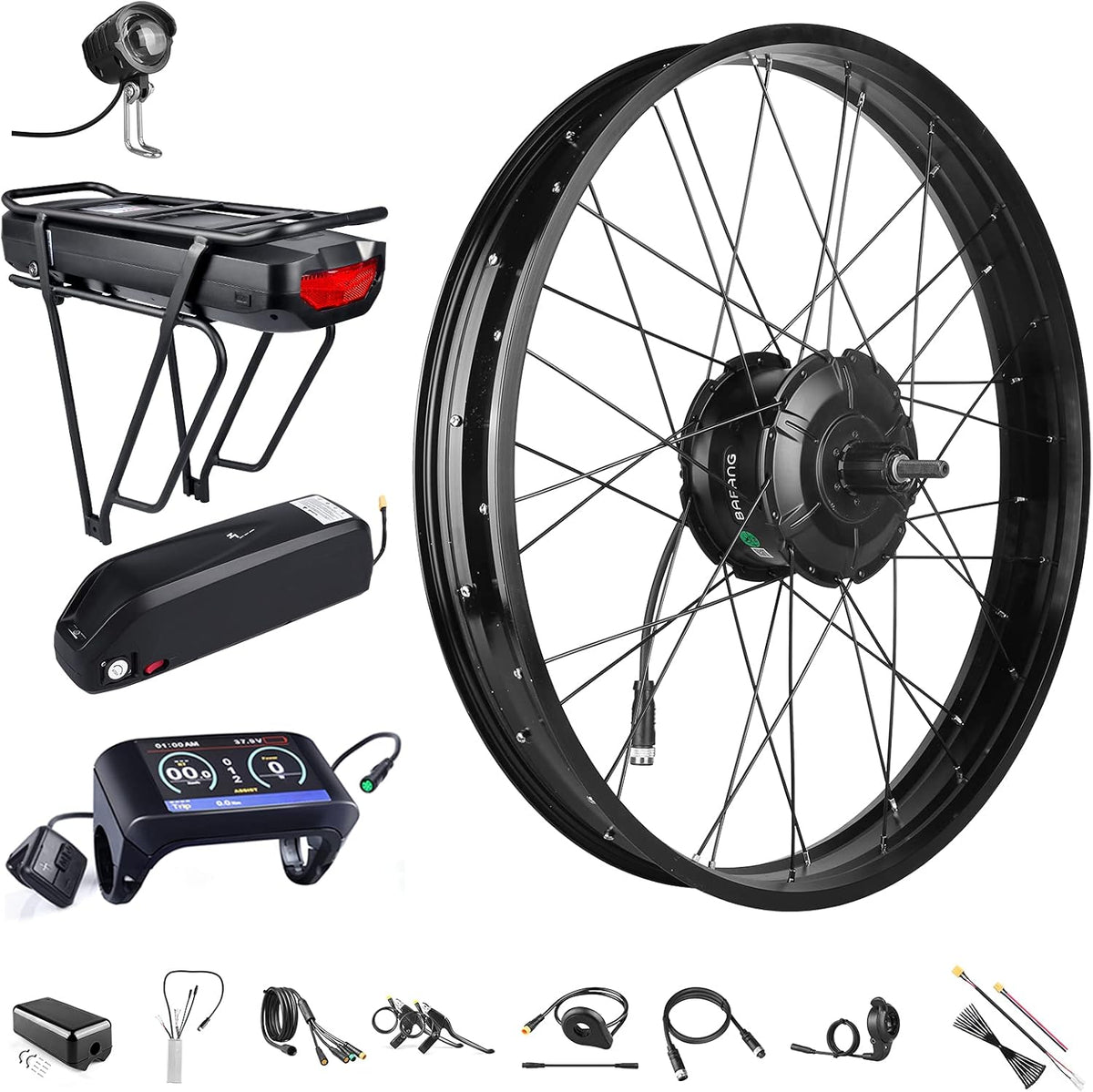 48V 1000W Rear Hub Motor Ebike Conversion Kit for 26 Fat Tire Bikes E598890