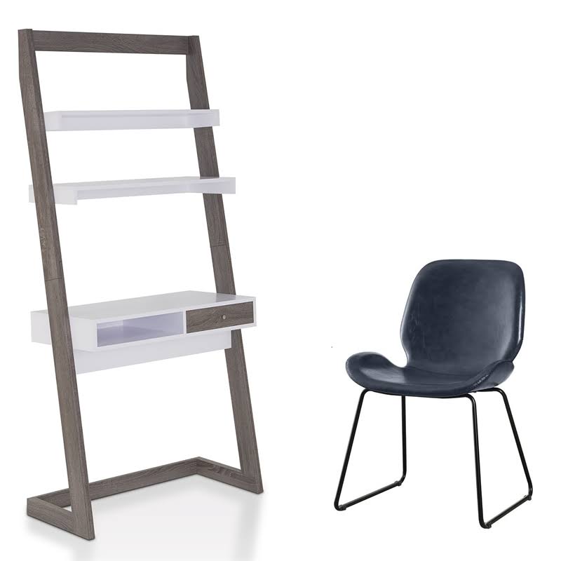 2-Piece Distressed Gray Home Office Set B56470