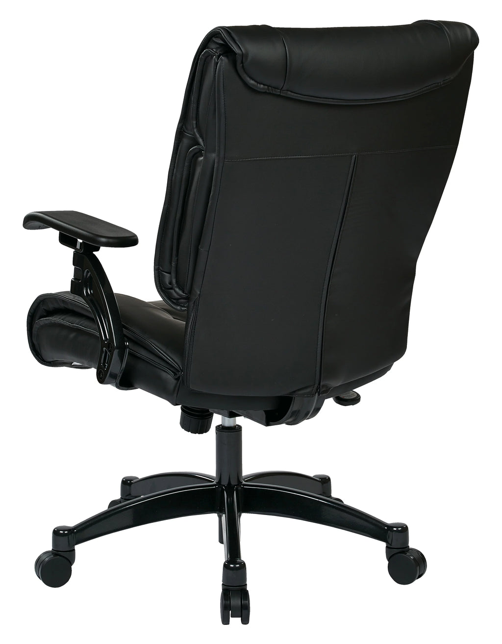Black Bonded Leather Conference Chair with Cantilever Arms Z311