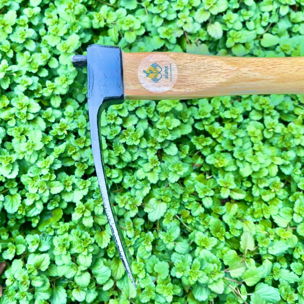 14 Inch Wide Japanese Carbon Steel Garden Hoe with Oak Wooden Handle S4379