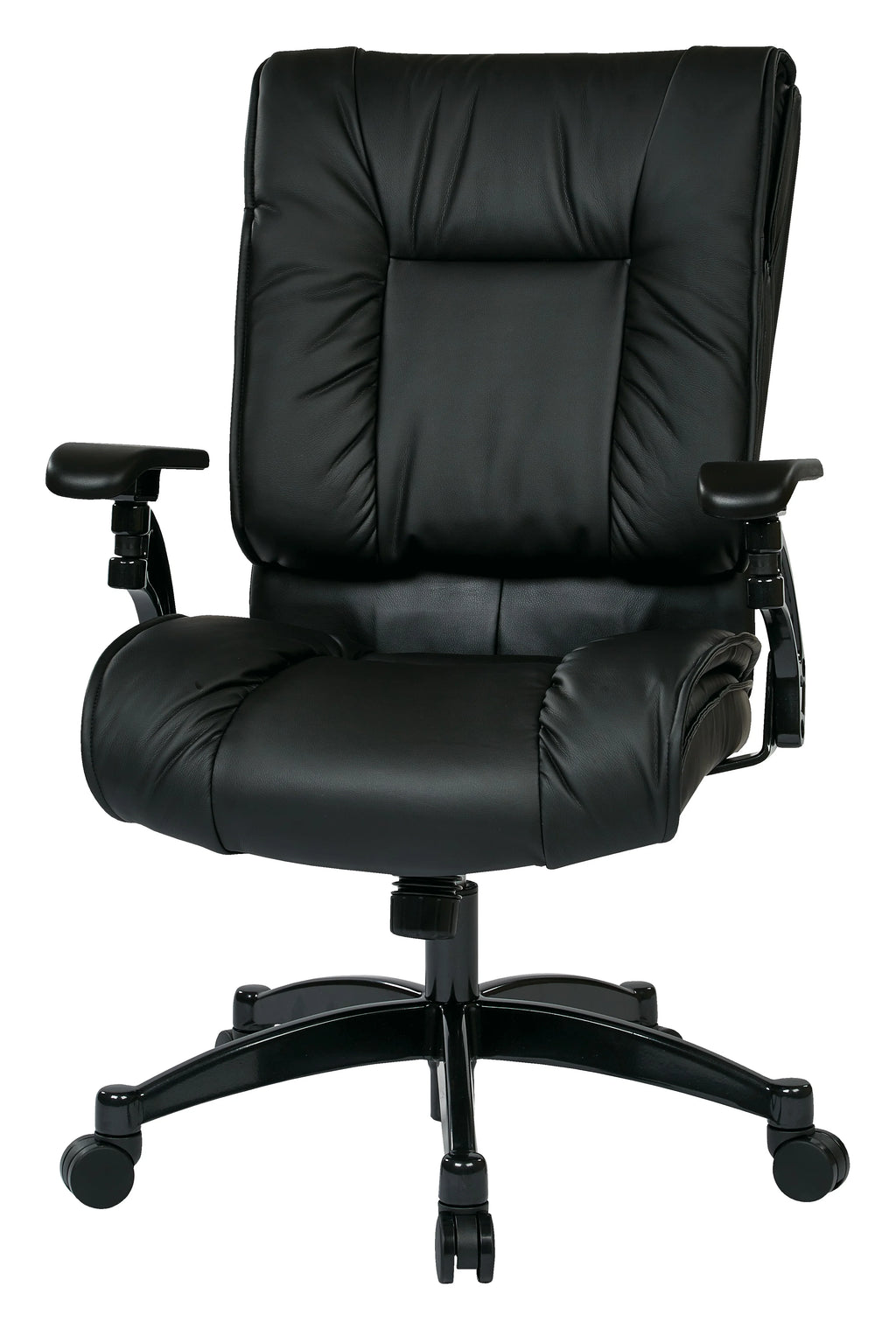 Black Bonded Leather Conference Chair with Cantilever Arms Z311
