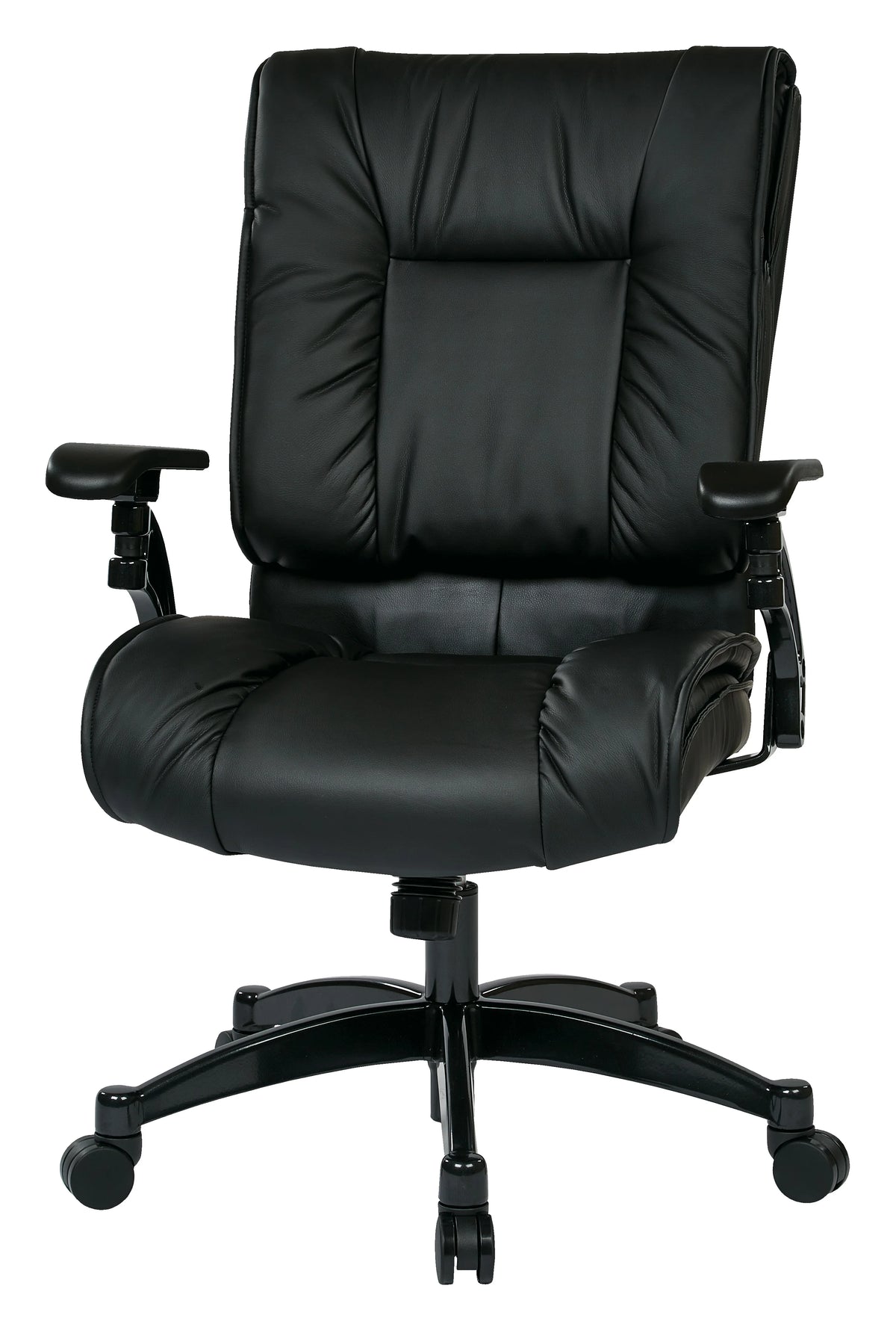 Black Bonded Leather Conference Chair with Cantilever Arms Z311