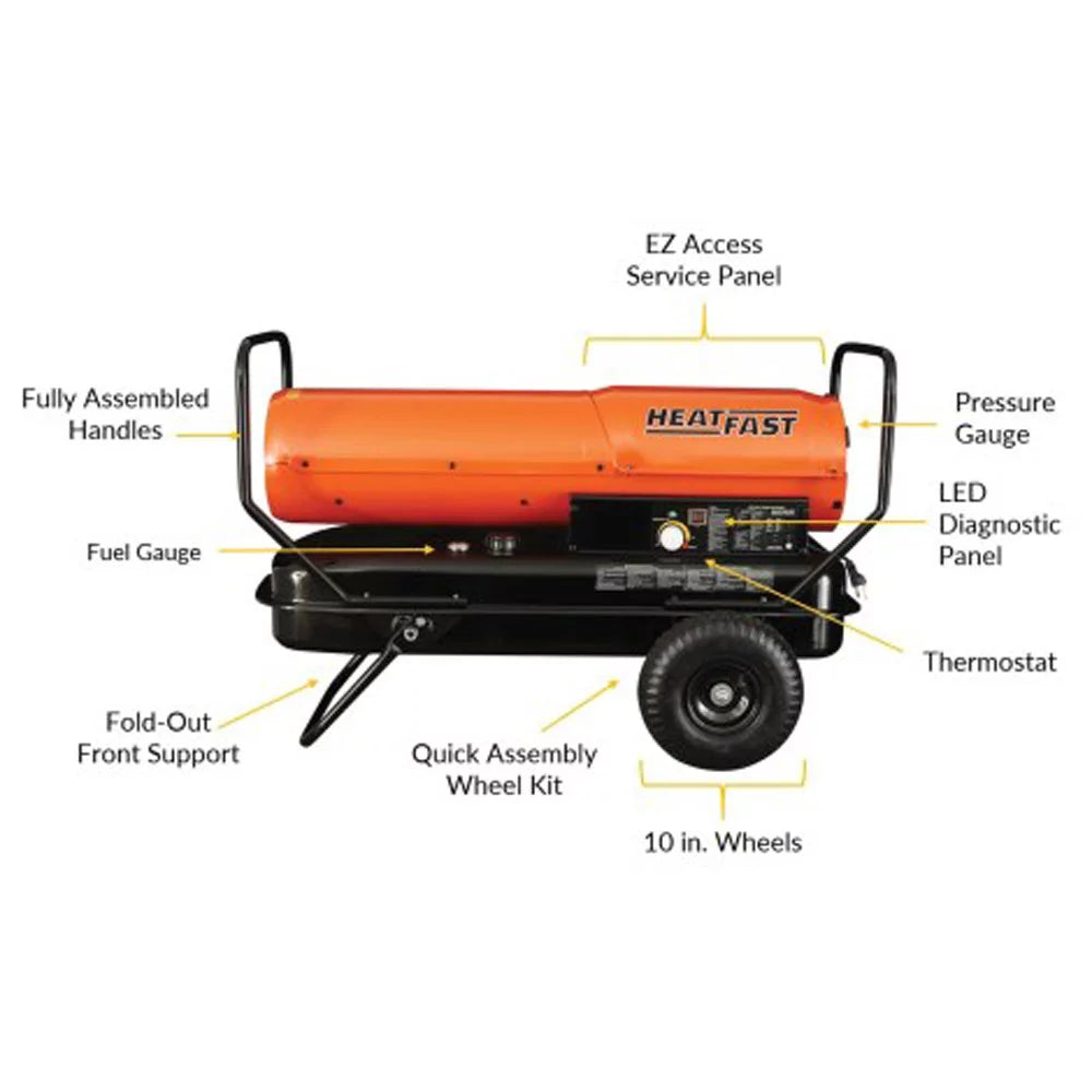 215,000 BTU Forced Air Kerosene Heater With Thermostat Q2921