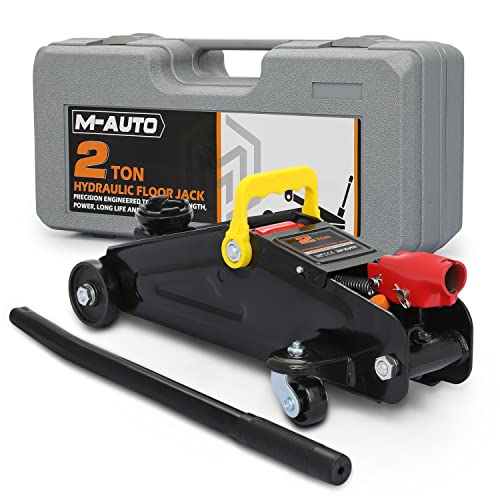 Red Hydraulic Trolley Jack 2 Ton Capacity with Carrying Storage Case T340677