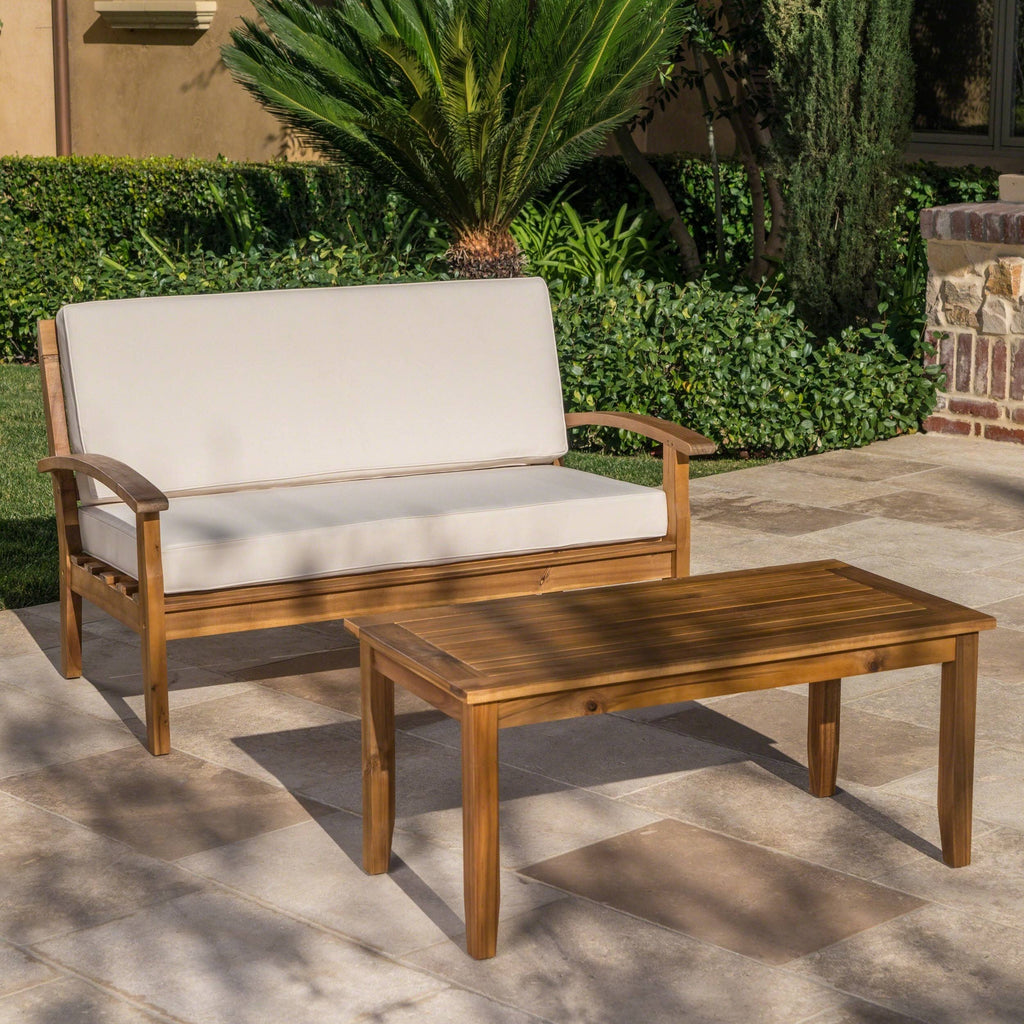 Acacia Loveseat and Coffee Table Set S690142