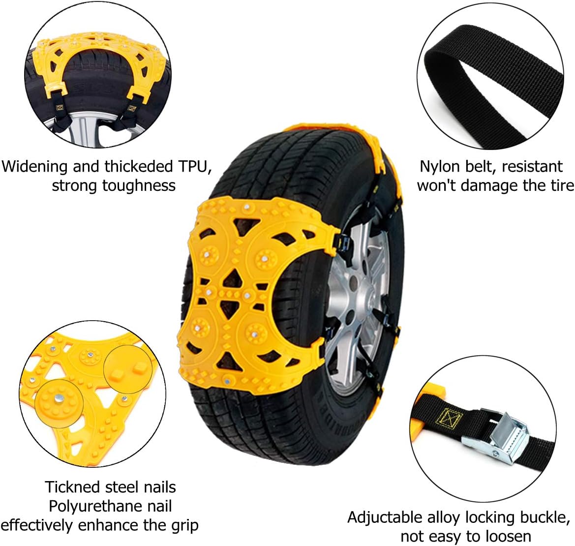 Universal Tire Security Snow Chains Pack of 6 L97234