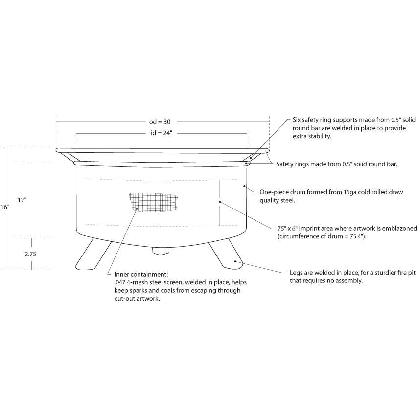 Wild Ducks Fire Pit V587200