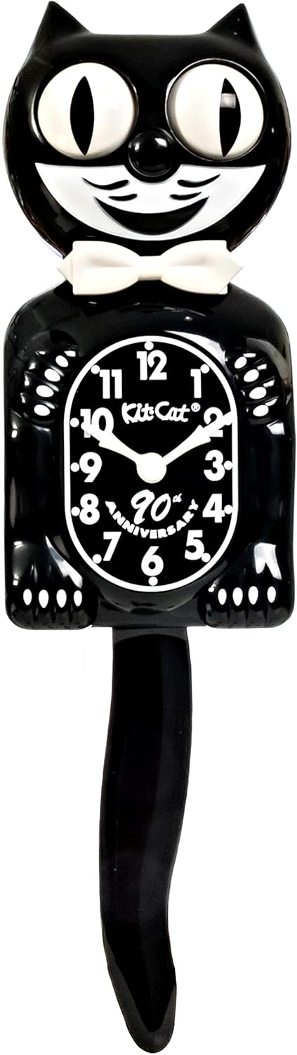 Black Cat Clock with Collectors Box S295