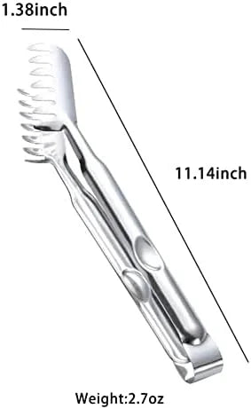 2-Piece Stainless Steel Spaghetti Set with Tongs, 12 Inch B408022