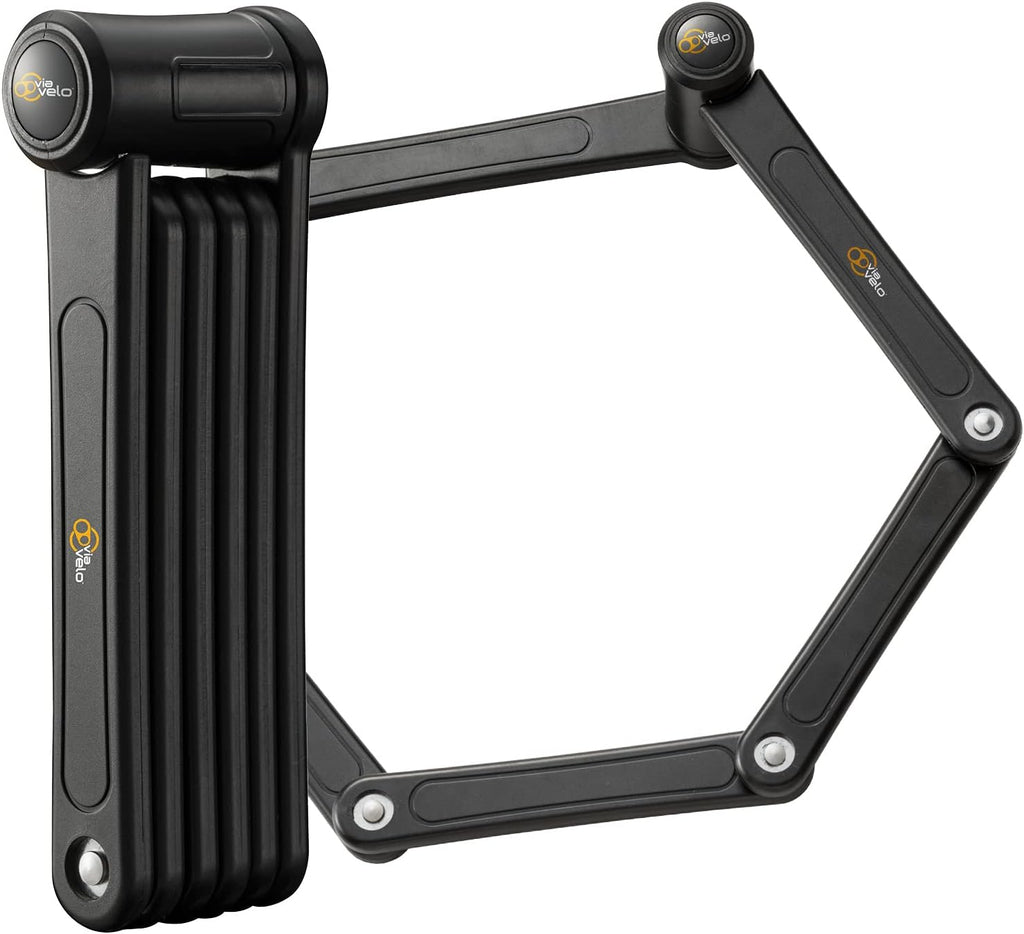 Heavy Duty Hardened Steel Folding Bike Lock with Mounting Case and Two Keys I62812