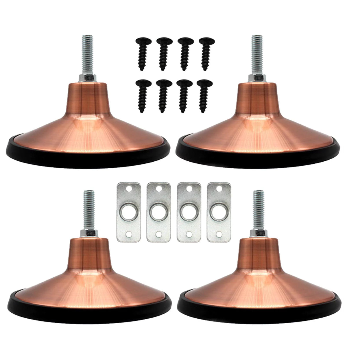 4 Pcs 6 inch Adjustable Heavy Duty Metal Pool Table Leg Levelers K2200