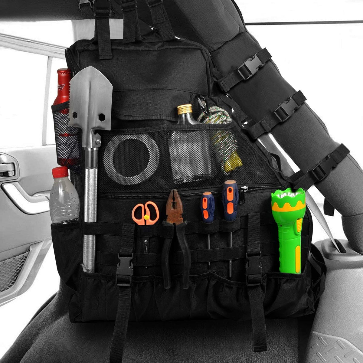 Roll Bar Storage Bag Cage with Multi-Pockets & Organizers G98953
