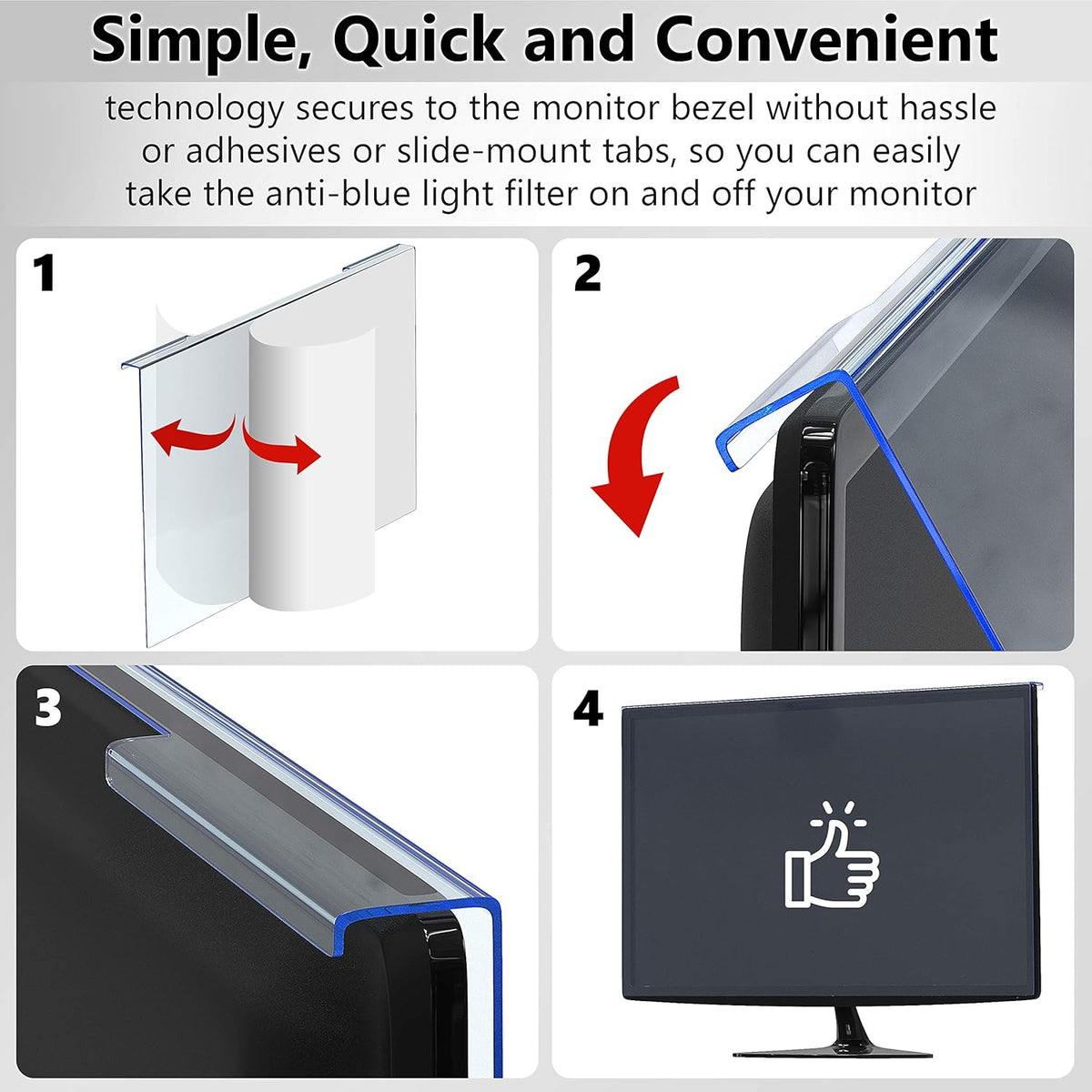 21.5 inch Blue Light Blocking Screen Protector Panel Pack of 2 V16881