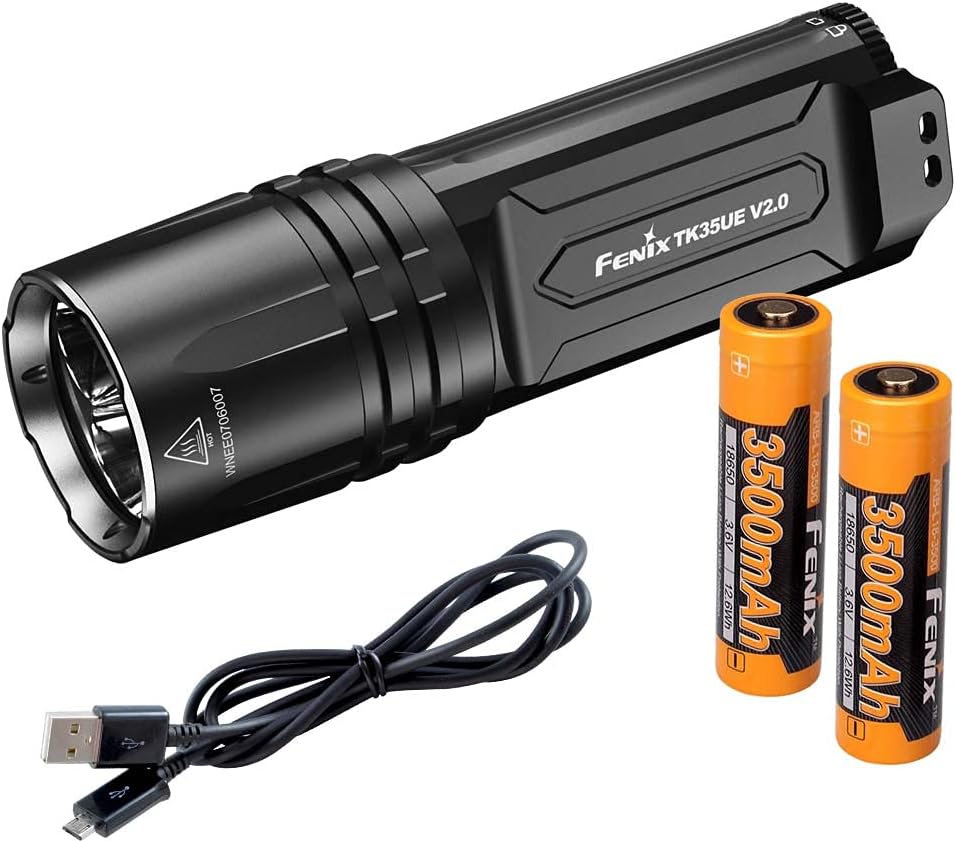 5000 lumens Tactical Flashlight with Batteries and USB Charger B5263