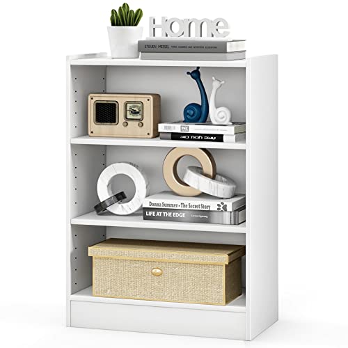 Black 3 Shelf Bookcase with Adjustable Shelves N985