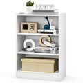 Black 3 Shelf Bookcase with Adjustable Shelves N985