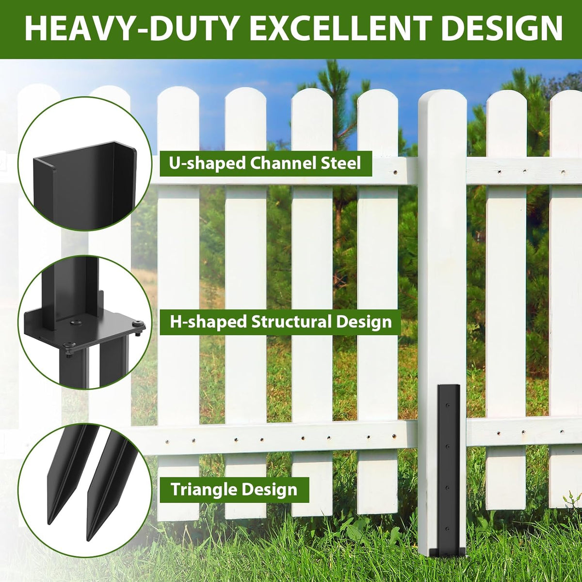 Heavy Duty Steel Fence Post Repair Kit Y367069