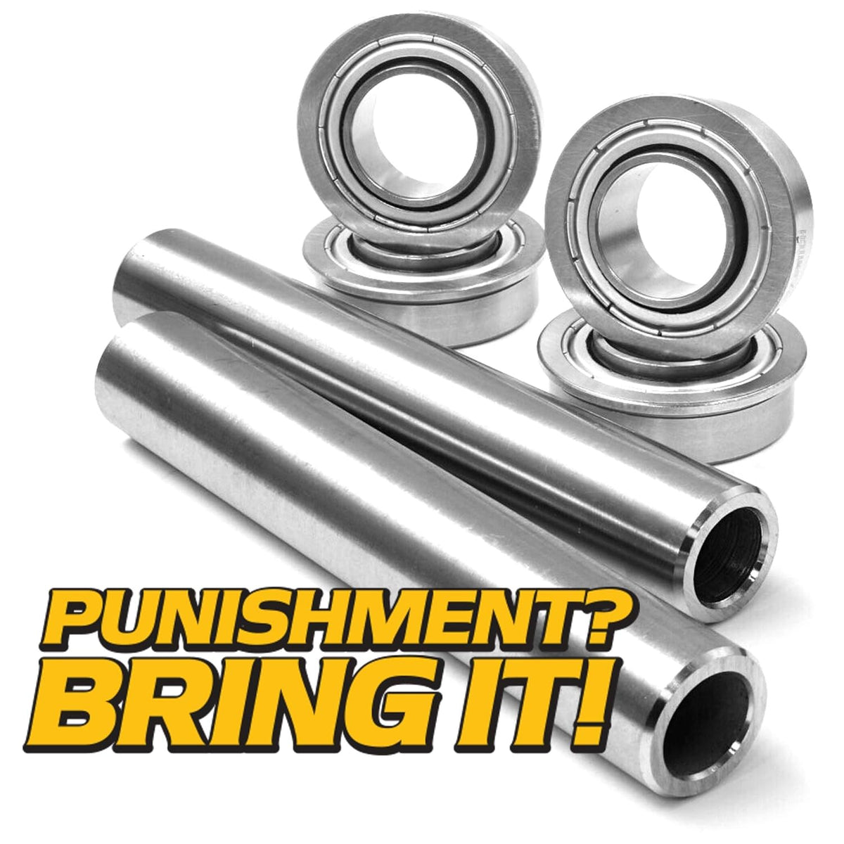 2 Kits Stainless Steel Front Wheel Axle & Bearing Conversion S35679