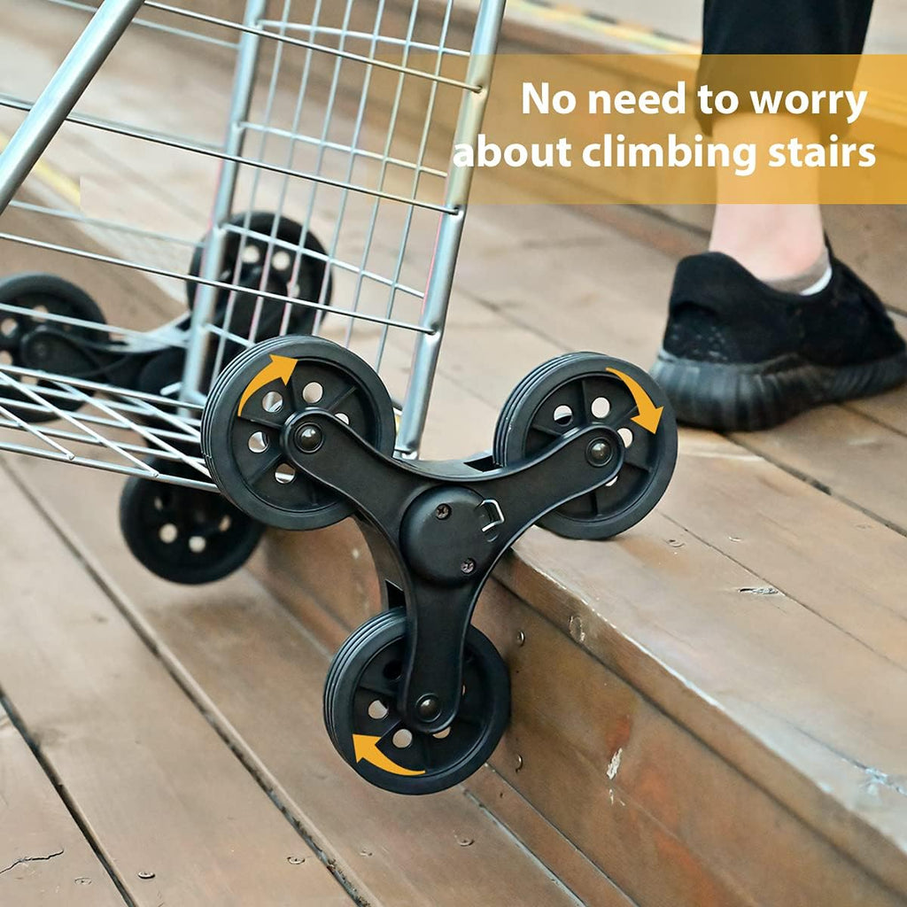 Grocery Shopping Cart with Wheels, 66 LBS Capacity, Collapsible C77499