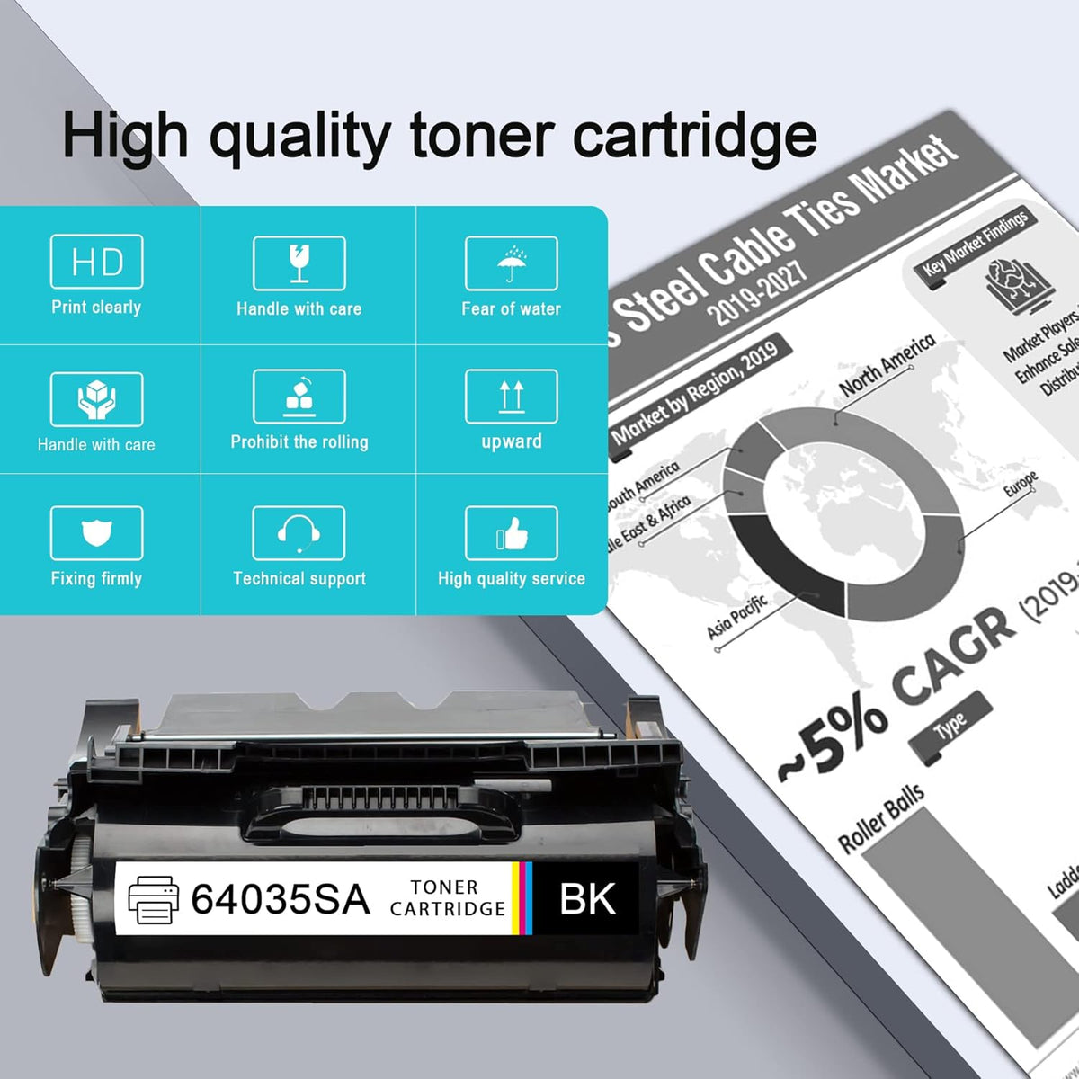 2 Pack Black Toner Cartridge F768425