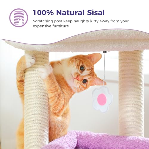 Natural Sisal Cat Tree with Cat Condo I595897