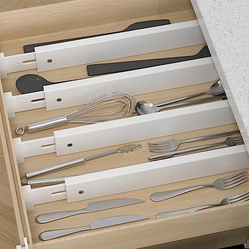 Bamboo 4-Pack Adjustable Drawer Dividers Organizer B969916