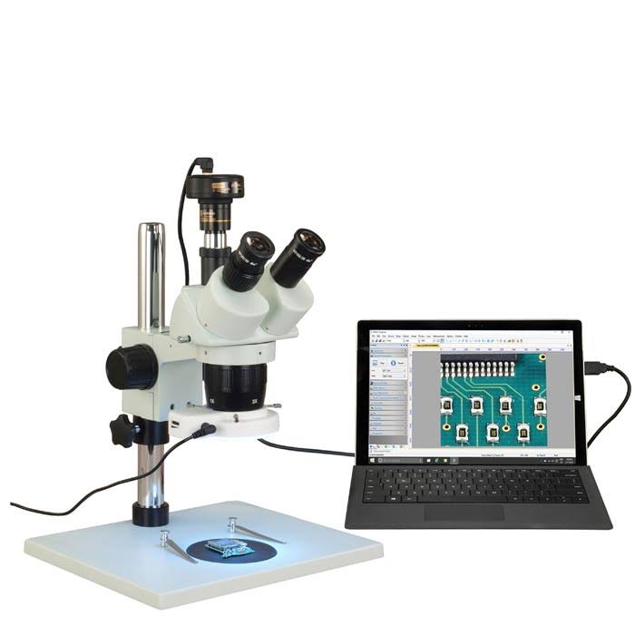 Trinocular Stereo Microscope with 56-LED Ring Light K337210