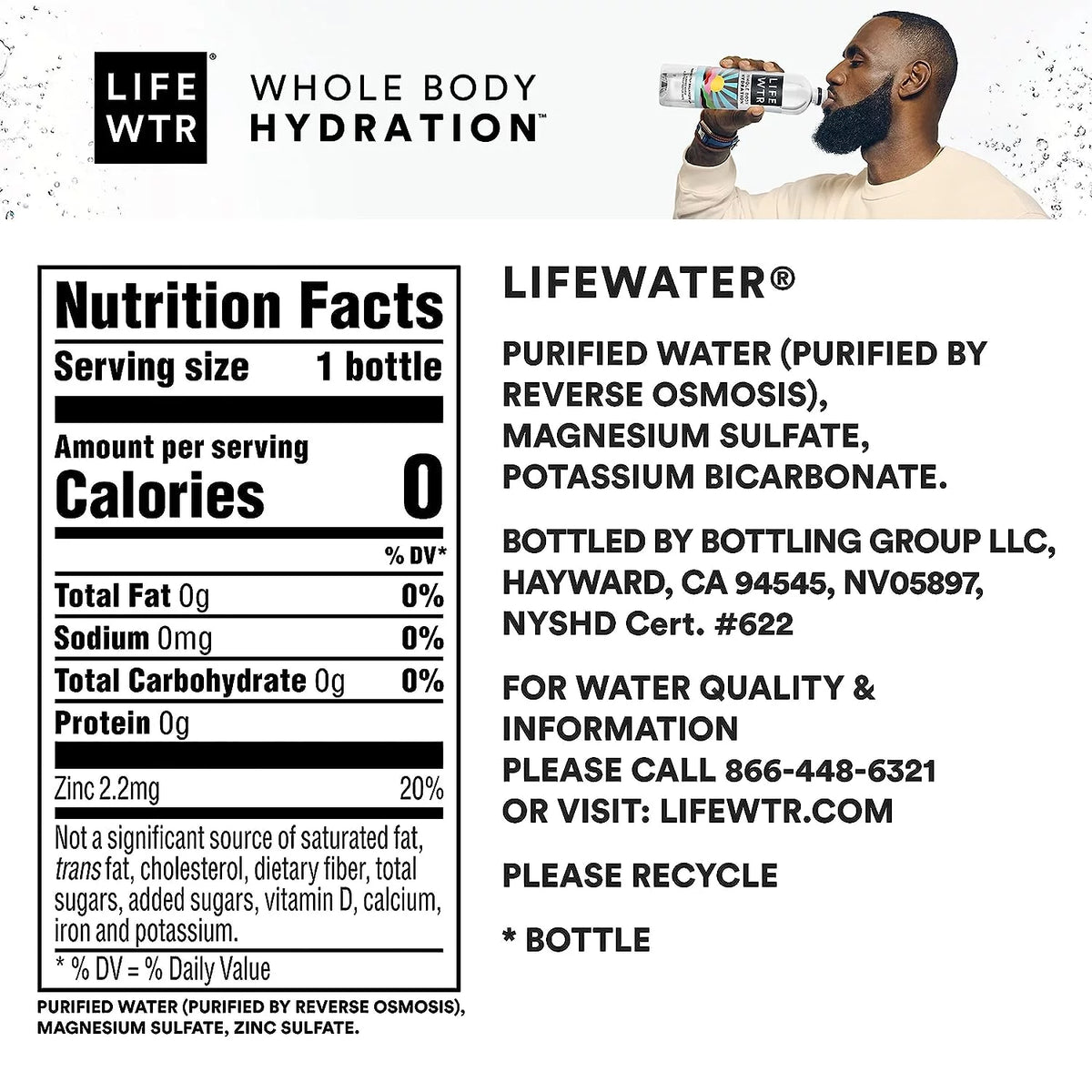 Purified Drinking Water 20 fl oz 20 Pack Plastic Bottles K803980