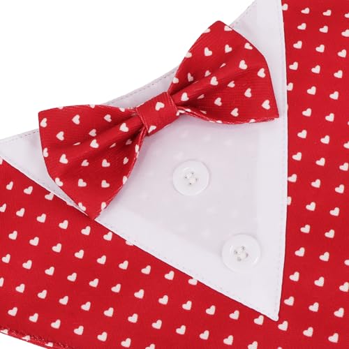 Red Plaid Dog Christmas Collar with Bowtie D95822