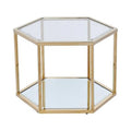 24" Hexagonal Glass Coffee Table F92720