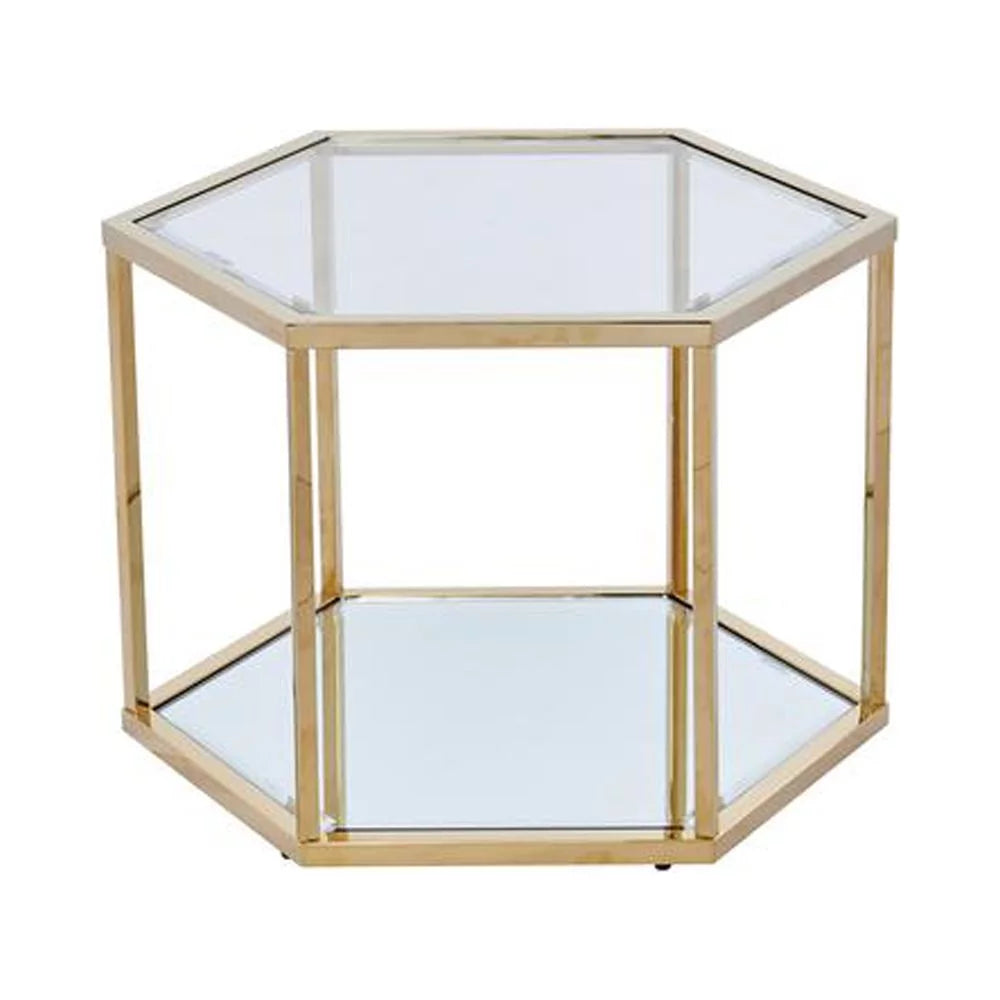 24" Hexagonal Glass Coffee Table F92720