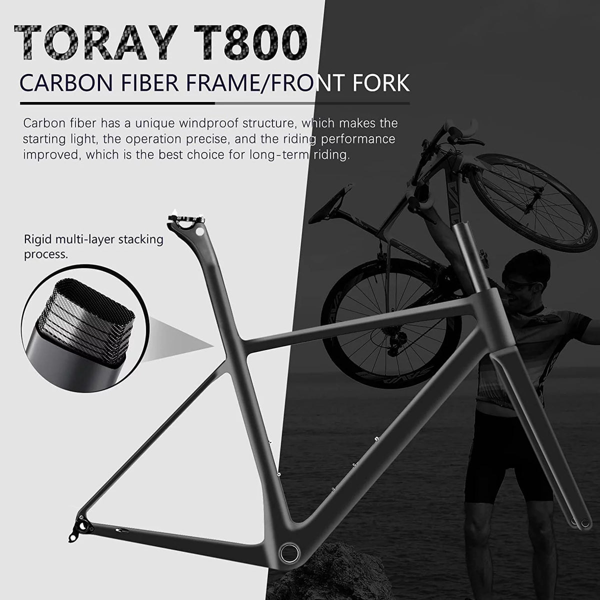 Carbon Road Bike 700C Carbon Frame 22 Speed K478