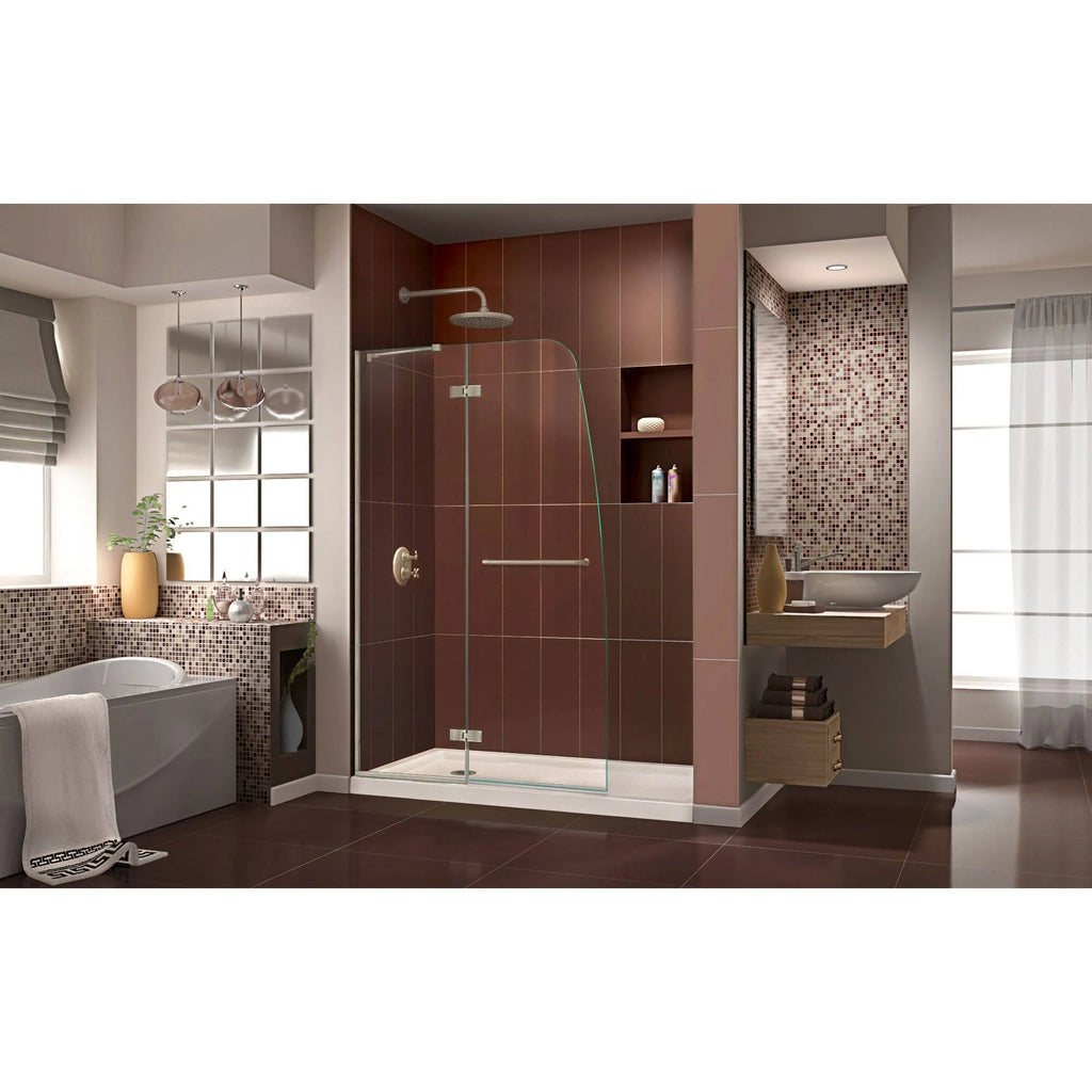 Frameless Shower Door in Brushed Nickel Q700744