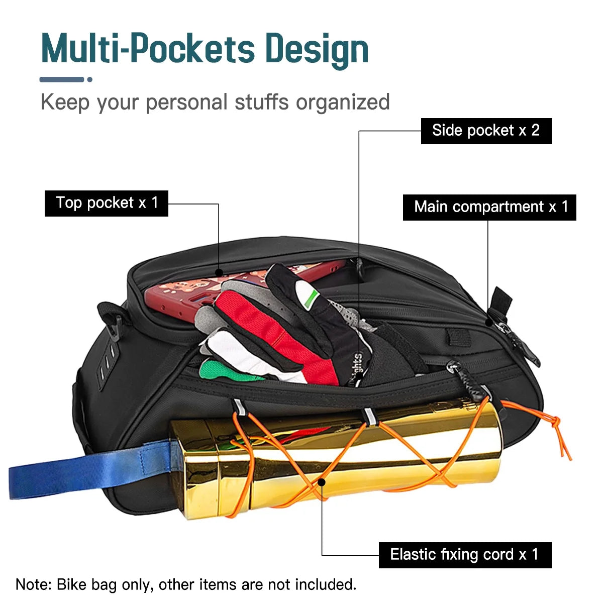 Bike Pannier Set 3 in 1 Rear Rack Bag with Hanging Side Bags K568