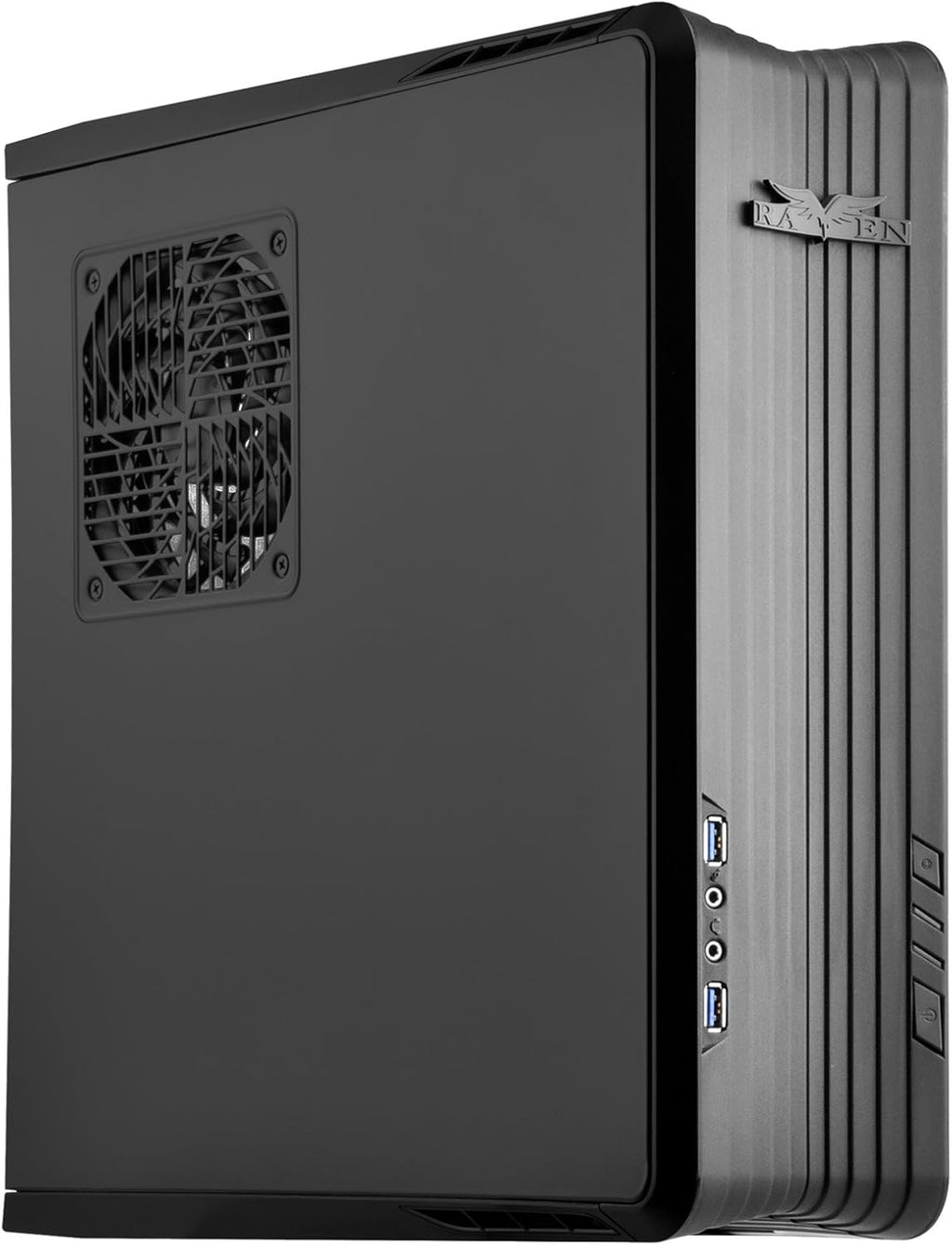 Black Mini-ITX/DTX Computer Case with PCI-E Riser I636025