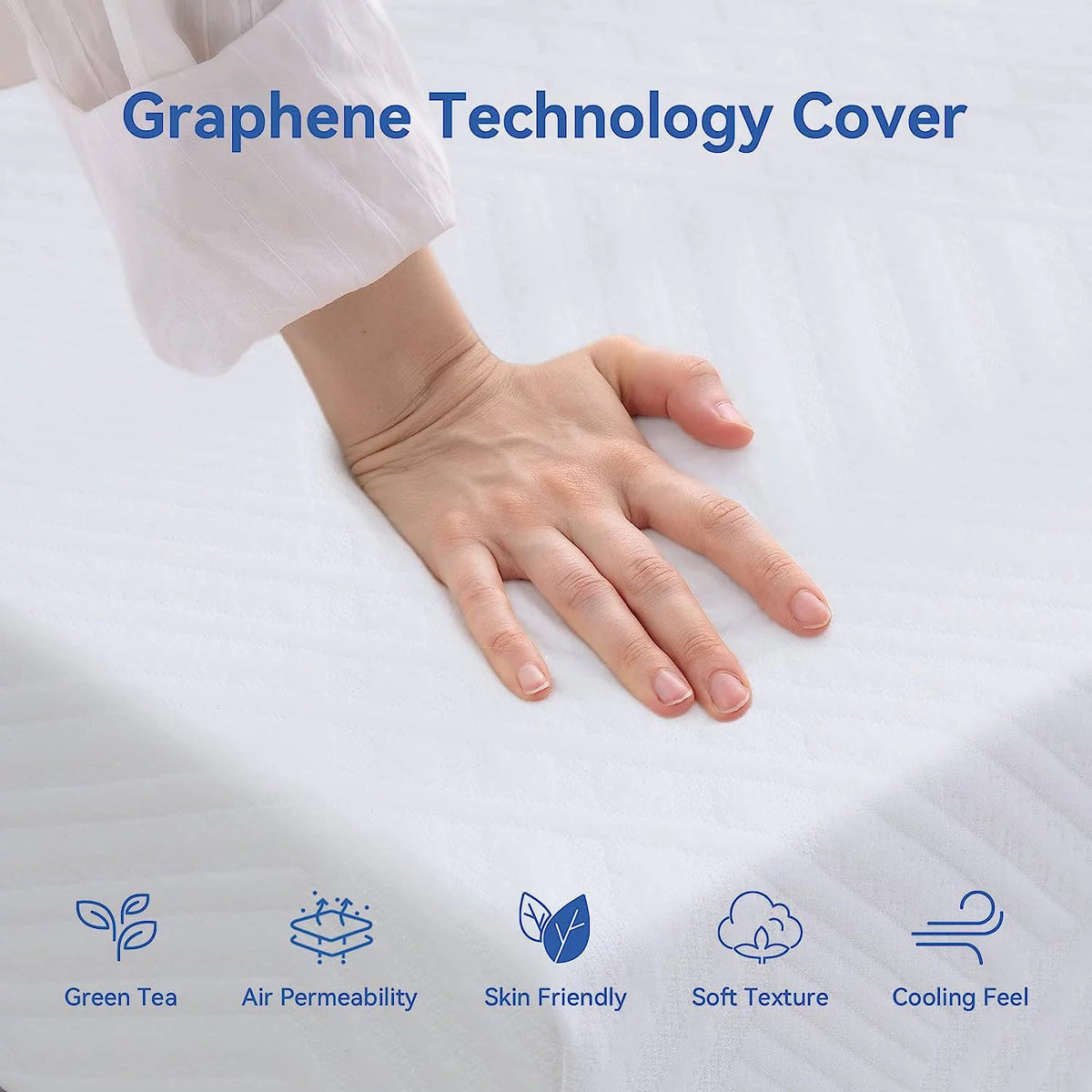 White 8 inch Memory Foam Queen Size Mattress E90781
